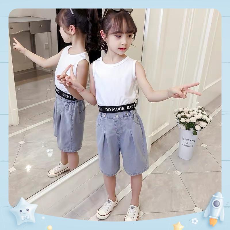 SÉT QUẦN JEAN ÁO CROPTOP SÀNH ĐIỆU CHO BÉ YÊU 10-40KG