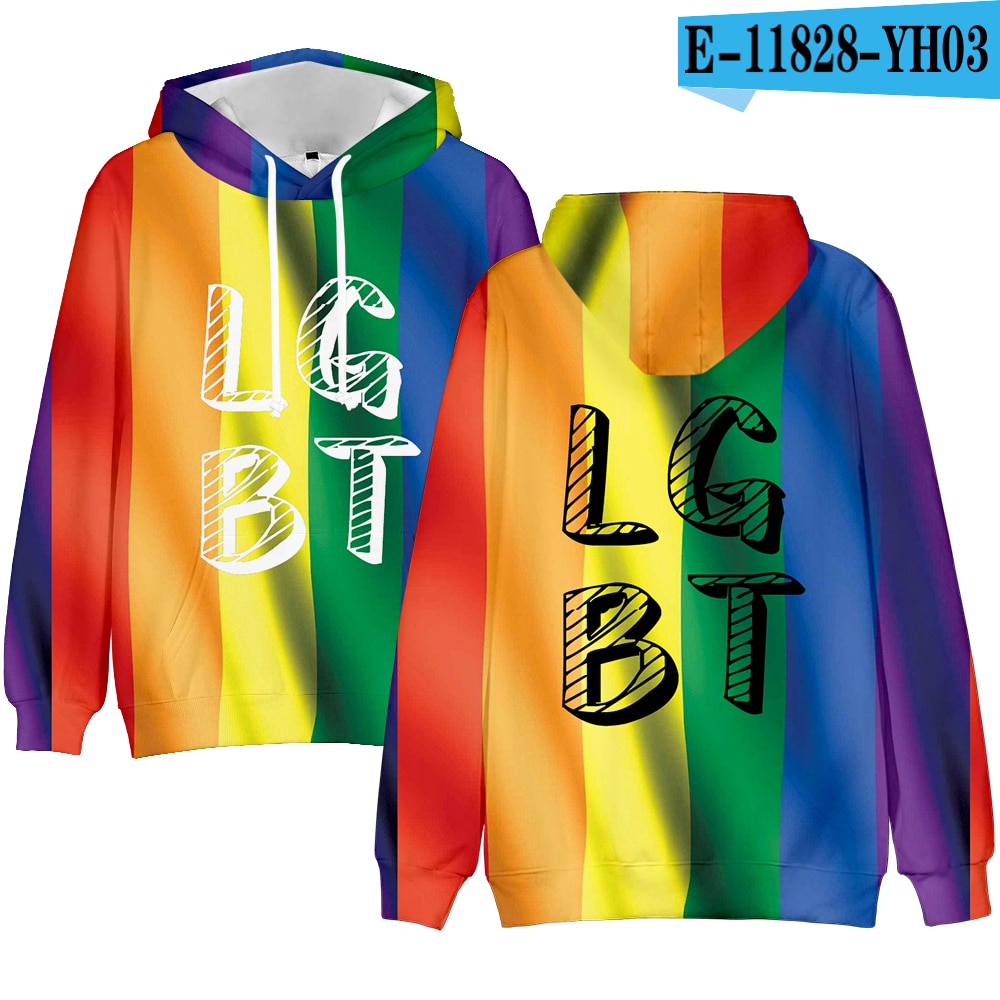 Áo Hoodie Họa Tiết Cầu Vồng Lgbt 2021 Độc Đáo