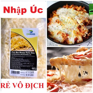 Phô Mai Mozzarella bào sợi Úc loại cao cấp  để nấu ăn làm bánh Pizza Mỳ Ý Spaghetti dùng cho gia đình và nhà hàng