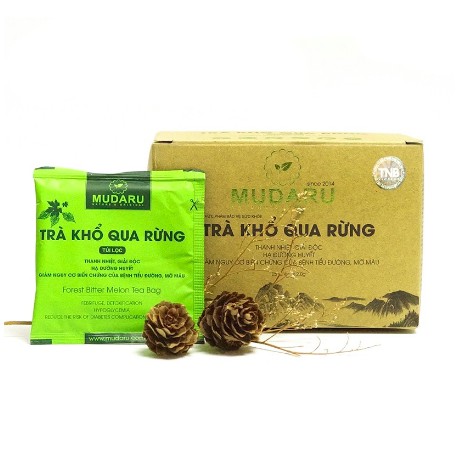 Trà Khổ Qua Rừng Mudaru chính hãng hộp 25 túi lọc tốt cho người tiểu đường Healthy247