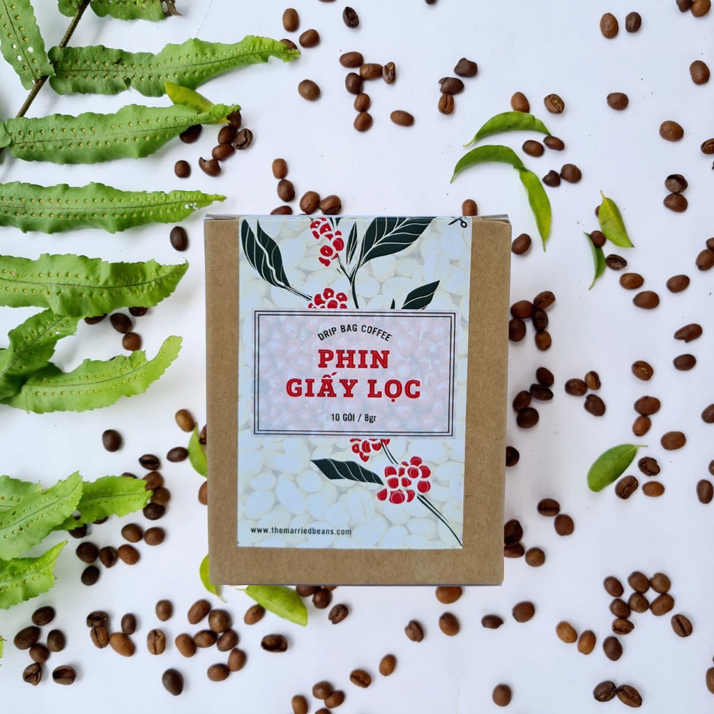 Cà phê phin giấy lọc (The Married Beans) - 8g x 10 gói