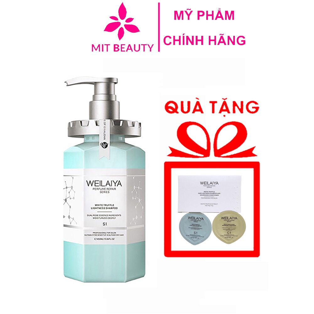 Dầu gội phục hồi tóc hư tổn Weilaiya đa tầng nấm Truffle Mit Beauty nuôi dưỡng da đầu hồi phục tóc hư sạch gàu mềm mượt