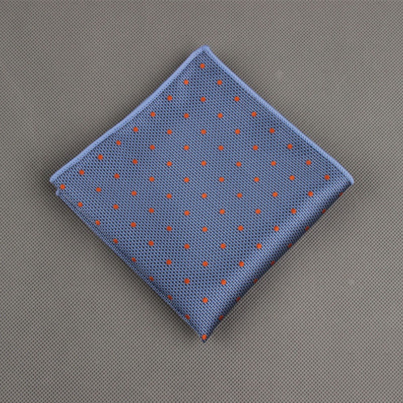 Khăn Tay Vuông 23 * 23CM Họa Tiết Chấm Bi / Kẻ Sọc Bằng Polyester Phong Cách Doanh Nhân Cho Nam
