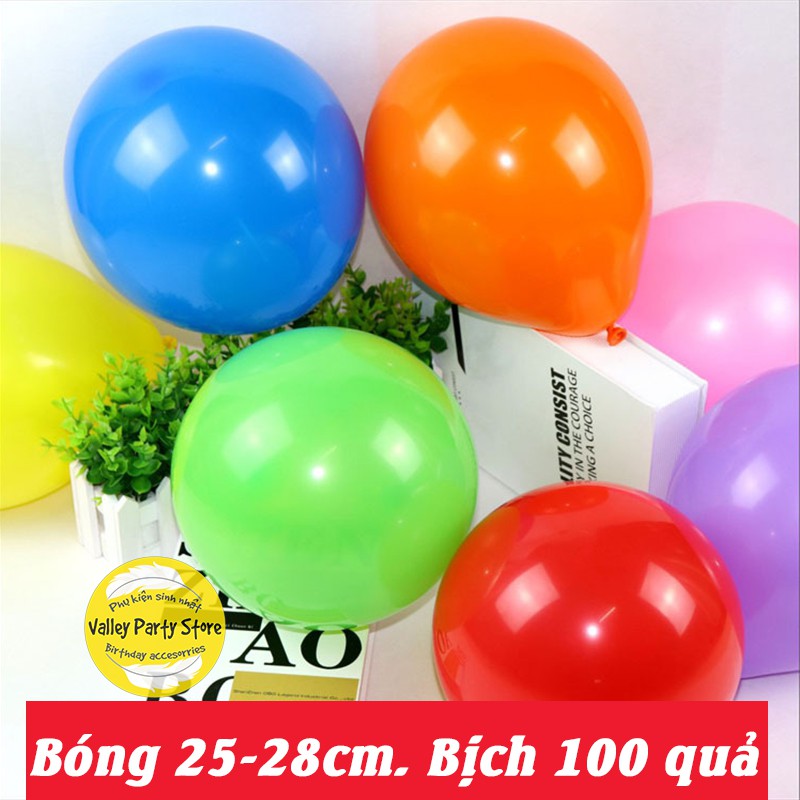 {BÁN SỈ} Bịch 100 quả Bong Bóng Lỳ Trang Trí Tiệc Siêu Đẹp