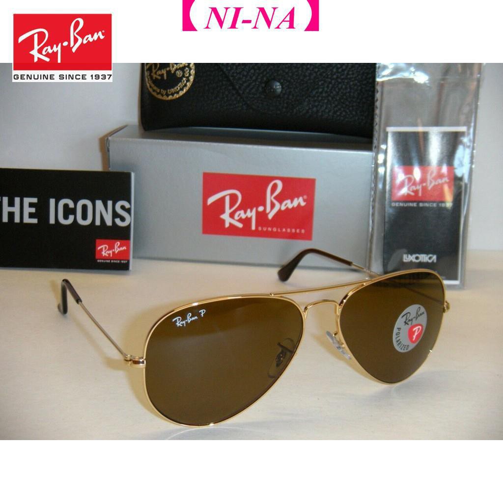 Kính Râm Ray / Ban Ban Aviator Rb 3025 001 / 57 58mm Gọng Vàng