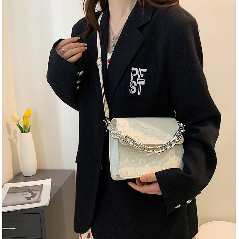 Túi Đeo Chéo Vai Bằng acrylic Kiểu Vuông Nhỏ Màu Trơn NB00300