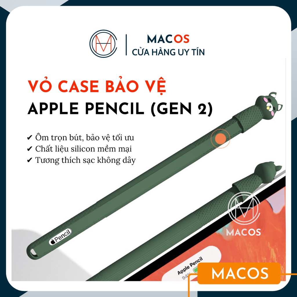 Vỏ ốp Case cho bút Apple Pencil 2 (Gen 2) - Silicon cao cấp - Tiện lợi, dễ sử dụng (AP21)