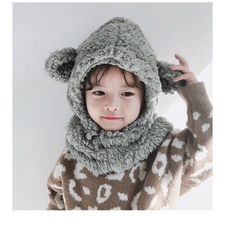 MŨ LÔNG KÍN CỔ cho bé size 2-5 tuổi