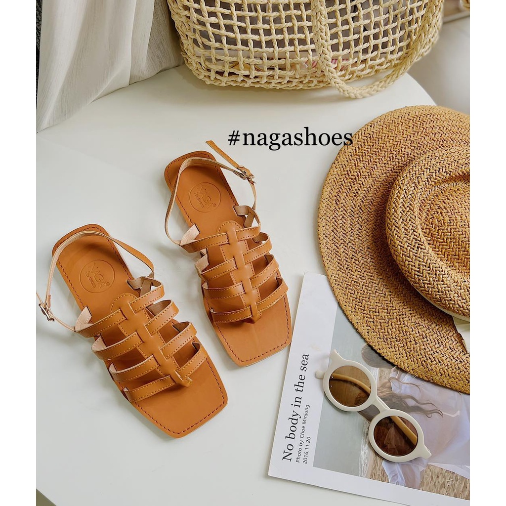 SANDAL MŨI VUÔNG QUAI RỌ XỎ NGÓN NAS202
