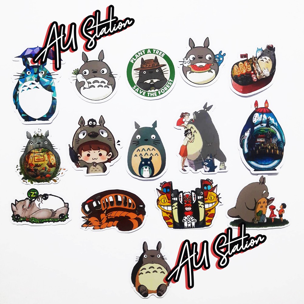 Decal Sticker TOTORO Nhựa PVC, không thấm nước, dán nón bảo hiểm, xe, laptop, phone,Vali