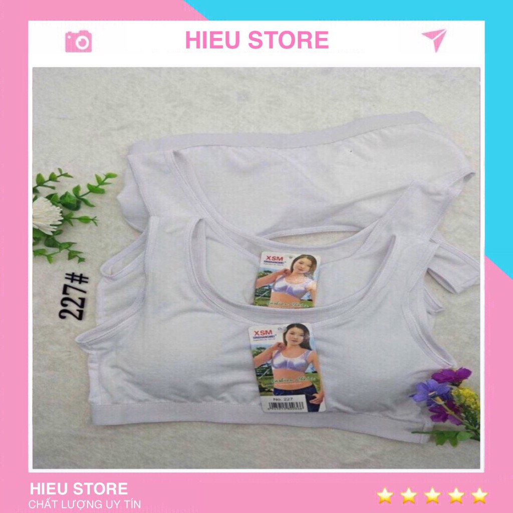 Áo Lót Nữ Cotton 3 Lỗ Học Sinh Đệm Mỏng Mềm Thoải Mái Dưới &lt;40kg - 227