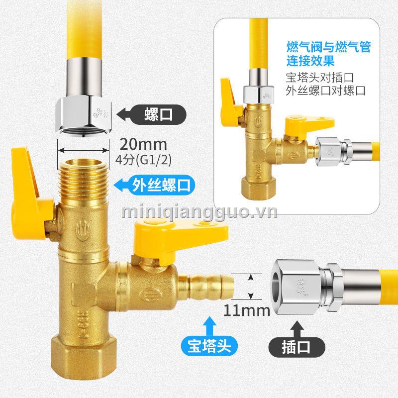 Van Bình Gas 4 Điểm Hình Chữ Y Bằng Đồng Dày Dặn Toàn Diện