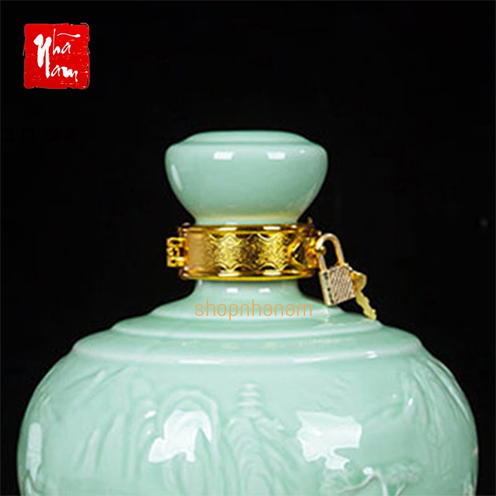 Khóa cổ bình mini, phụ kiện đai + khóa cổ dành cho bình ngâm rượu