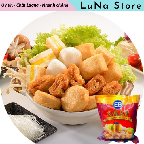 Combo mix tổng hợp 5 in 1 viên thả lẩu Malaysia EB - LuNa Store