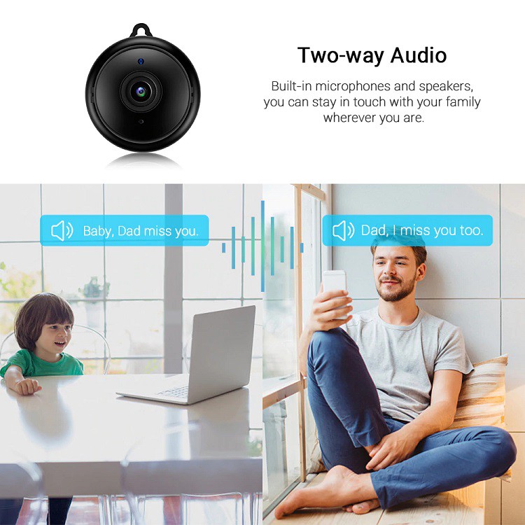 Camera IP WIFI treo tường V380 kèm thẻ 32G