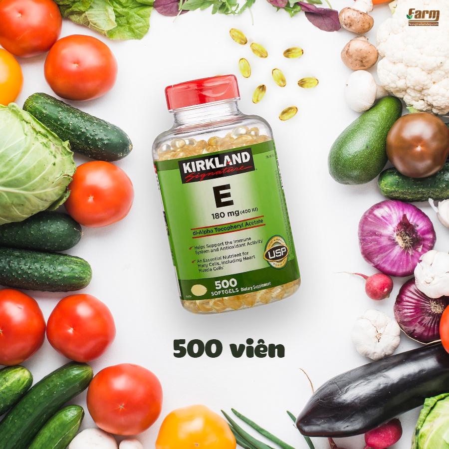Viên Uống Kirkland Vitamin E Hỗ Trợ Làm Đẹp Da Và Chống Lão Hoá 500 viên