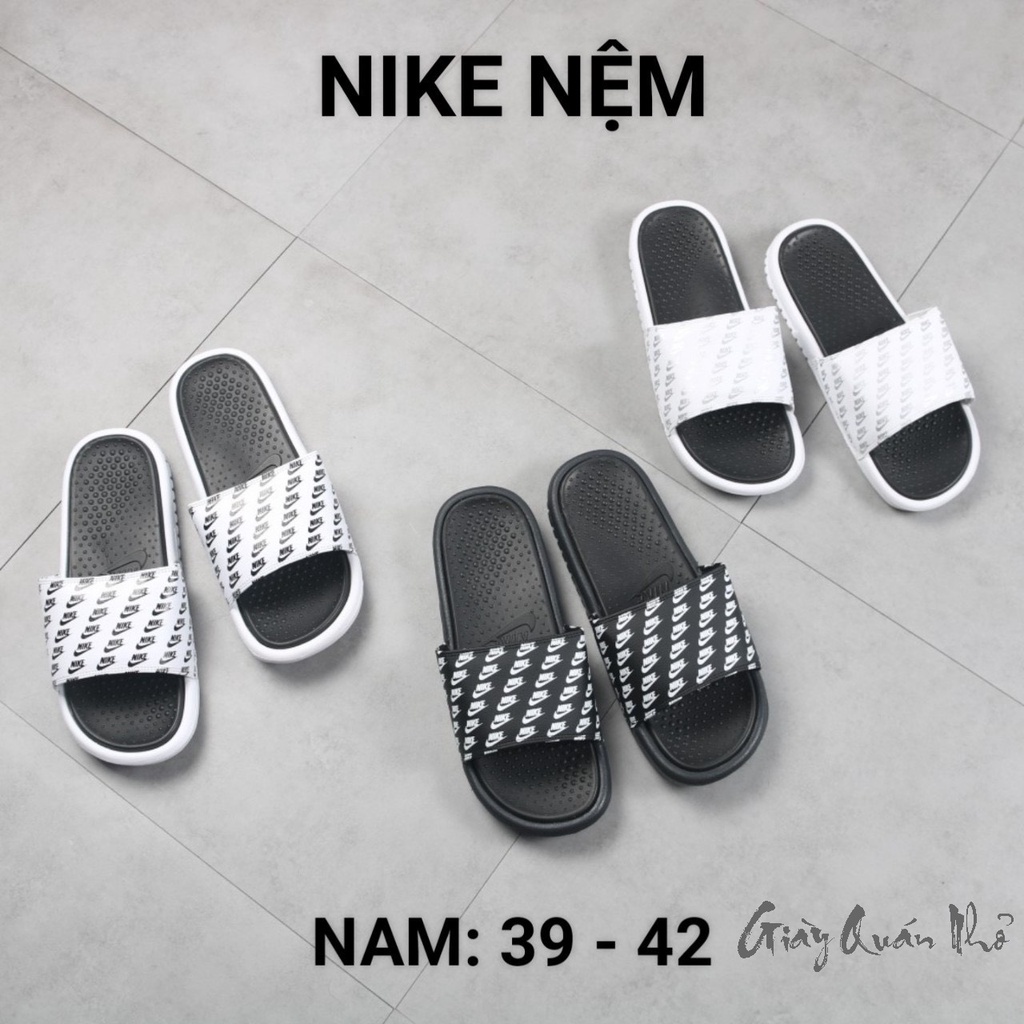 Dép thể thao nam N.ike nệm, cực nhẹ và êm chân, phom ôm. cỡ 39-42 màu trắng và đen.