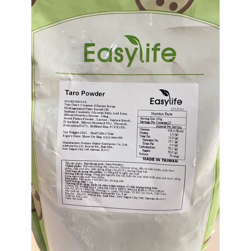Bột Khoai Môn EasyLife nhập khẩu Đài Loan bao 1Kg