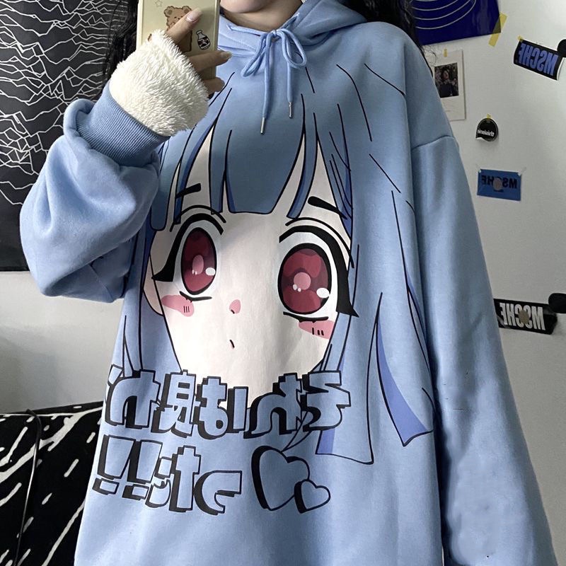 [Có sẵn] Áo Hoodie Xanh Anime