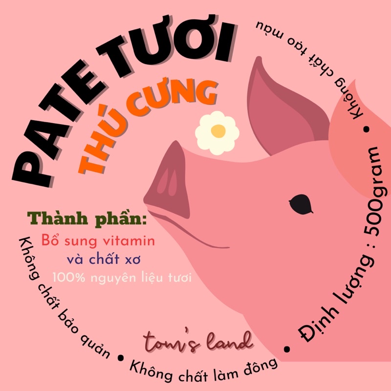 PATE TƯƠI CHO THÚ CƯNG - 100% NGUYÊN LIỆU TƯƠI, GIÀU CHẤT DINH DƯỠNG  🐶🐱
