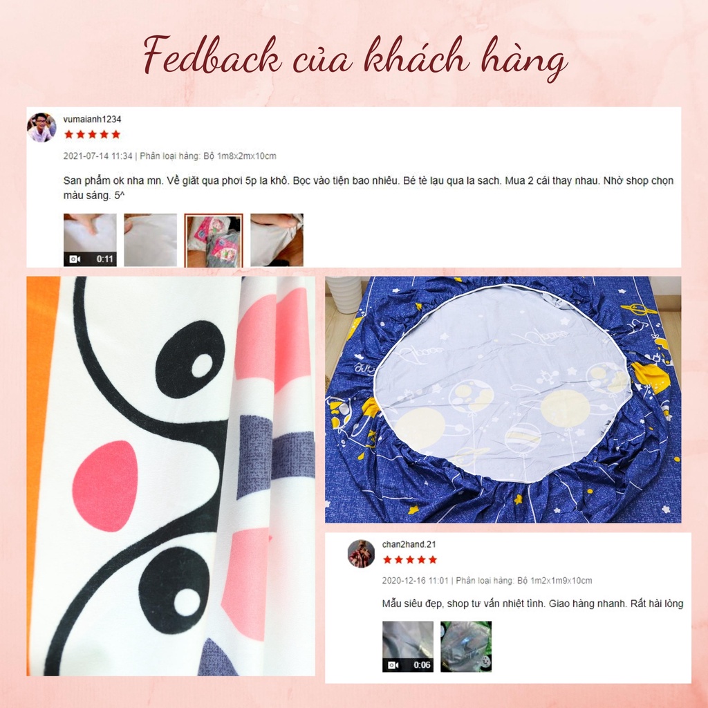 Ga chống thấm Cotton - Ga chống thấm dày dặn, thoáng mát - Kích thước M2/M4/M6/M8