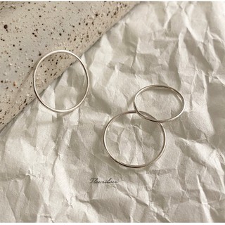Nhẫn bạc TLEE tròn trơn basic cá tinh, đơn giản TLEE JEWELRY A0297