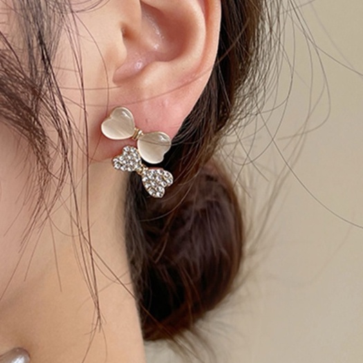 Đôi Khuyên Tai Hình Mắt Mèo Phong Cách Hàn Quốc Sang Trọng Dành Cho Nữ