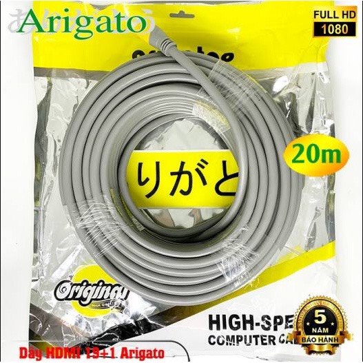 Cáp HDMI ARIGATO 1.5m- 3m- 5m-10m- 15M- 20M lõi đồng HDTV 4K*2K  - Dây HDMI To HDMI tròn chuẩn FULL HD 1080p