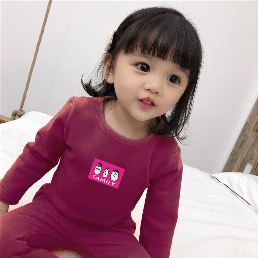 BỘ QUẦN ÁO BÉ TRAI BÉ GÁI NỈ LÔNG FAMILY 8-18KG