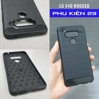 [LG V40/LG V40 ThinQ] Ốp lưng silicon chống sốc RUGGED