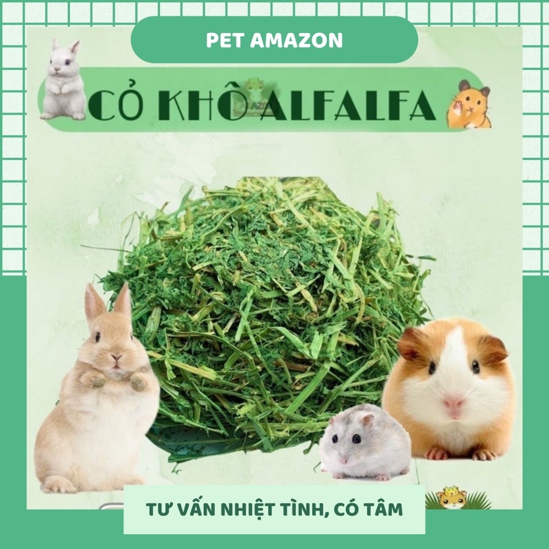 cỏ khô Alfalfa thức ăn dành cho thỏ bọ túi 500g