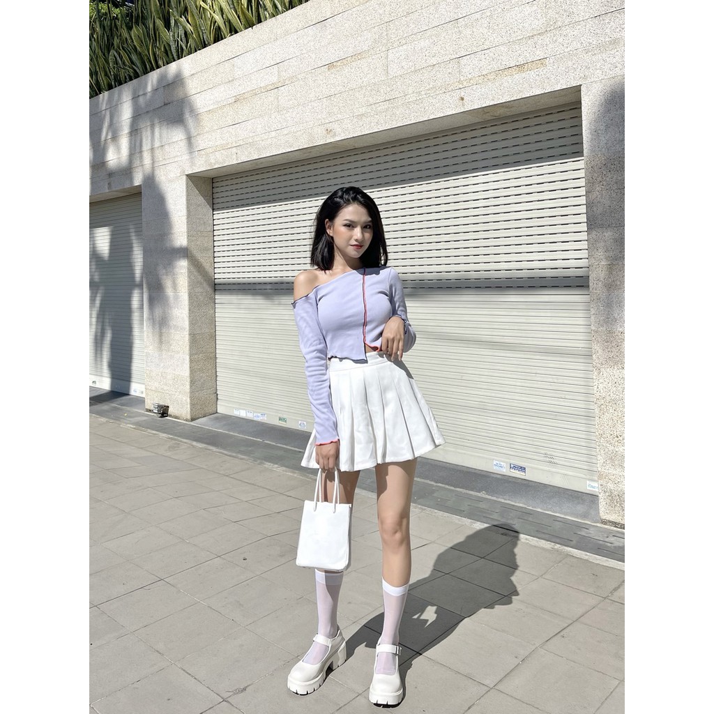 Chân váy nữ trơn Tennis Skirts TOPTIFY xếp ly có lót quần VV01 | BigBuy360 - bigbuy360.vn