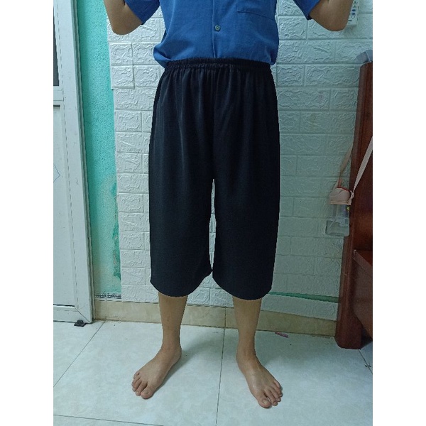 Quần đen lửng ống rộng cho bà
