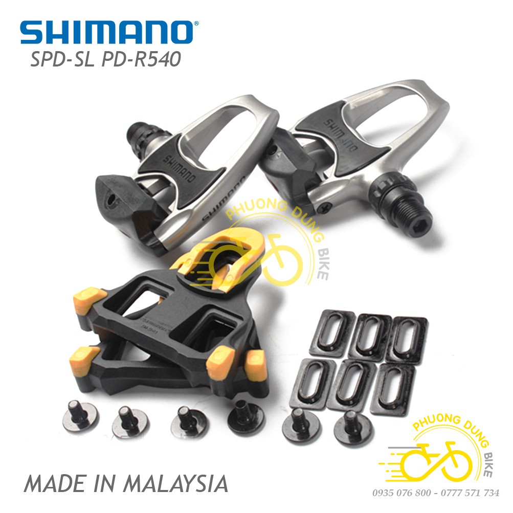 Pedan  can xe đạp SHIMANO PD R540 - Hàng chính Hãng Fullbox