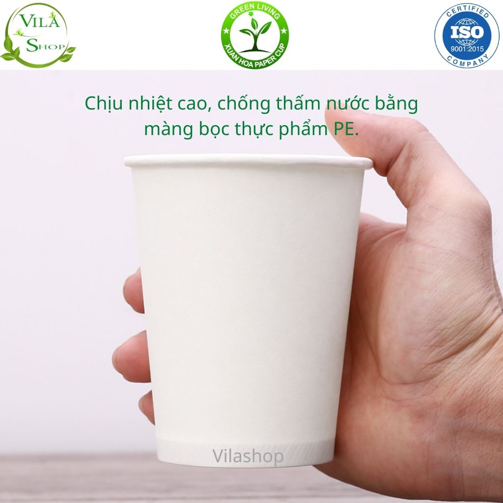 Cốc Giấy XUÂN HOA 270ml , Ly Giấy Cao Cấp Dùng Một Lần Cho Buổi Tiệc, Sinh Nhật, Liên Hoan, Dã Ngoại