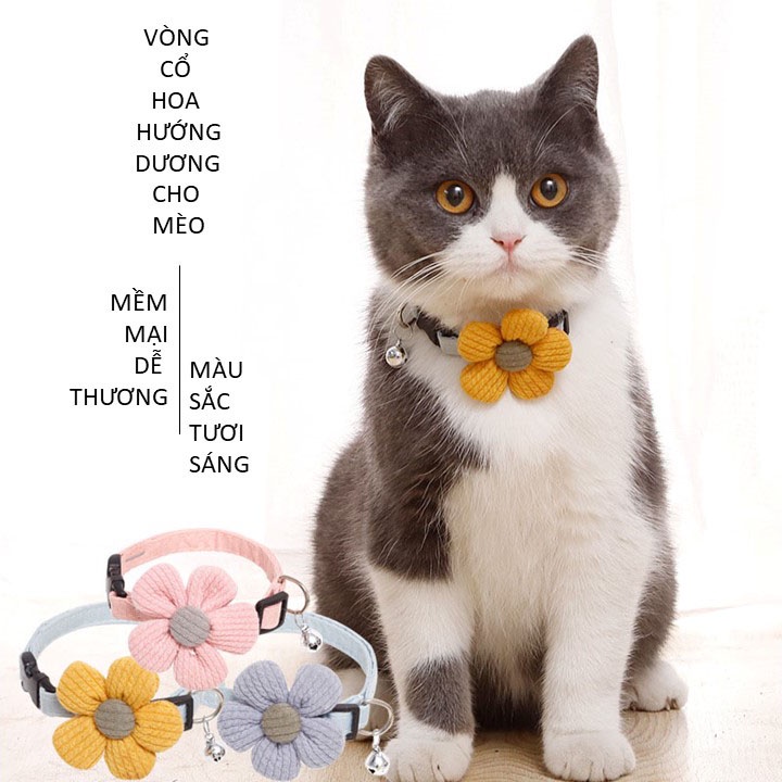 Vòng cổ hoa hướng dương xinh xắn cho mèo - MIAOCAT