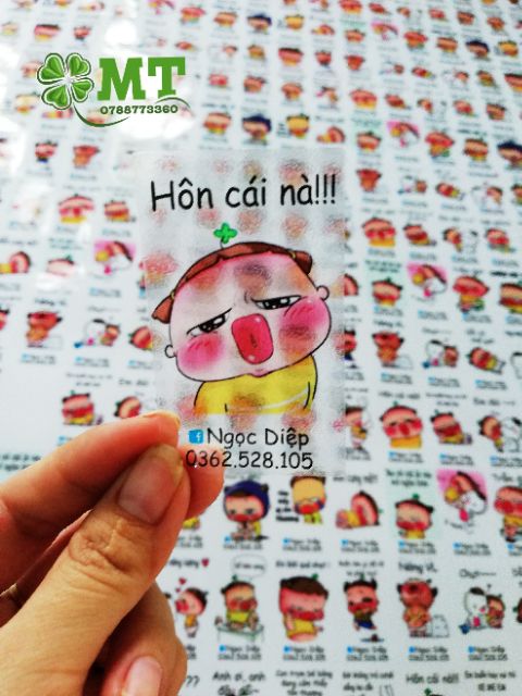 Sticker dán chai sữa chua trà sữa quỳnh aka