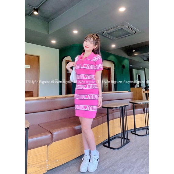 (T.U Bigsize 50-75kg) Váy Body Len Mongtoghi Cổ Bẻ Hoạ Tiết Hàng QCCC #2202.2