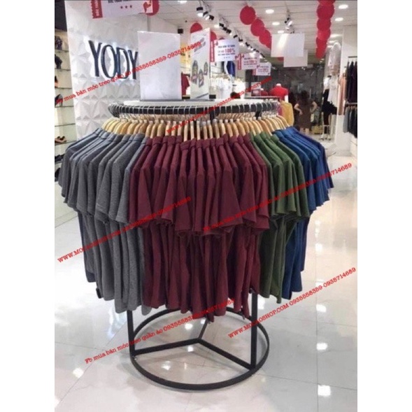 Bàn tròn treo quần áo shop, kệ tròn treo quần áo