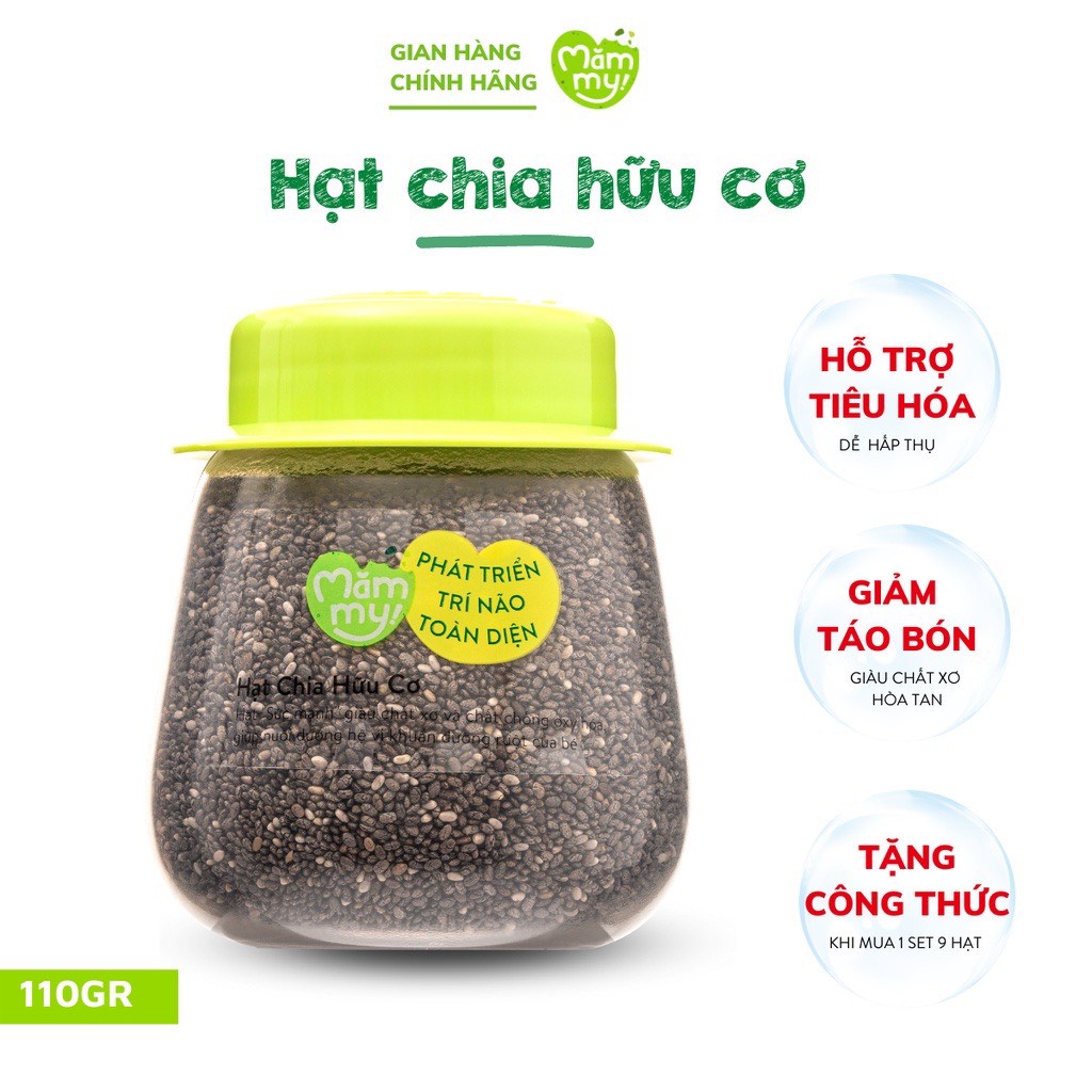 Hạt Chia Mỹ Ăn Dặm Hữu Cơ Chất Lượng - Hàng Bảo Hành Date Mới - Mămmy