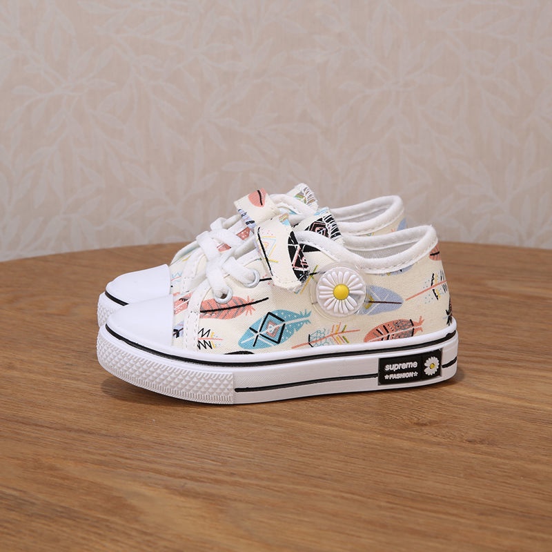 Giày Vải Canvas Chống Trượt Phong Cách Hàn Quốc Mới 2022 Thời Trang Cho Bé Gái