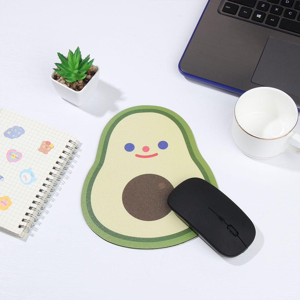 BTLIMER Miếng Lót Chuột Chống Trượt Nhiều Màu Sắc Họa Tiết Trái Bơ Hoạt Hình Dễ Thương