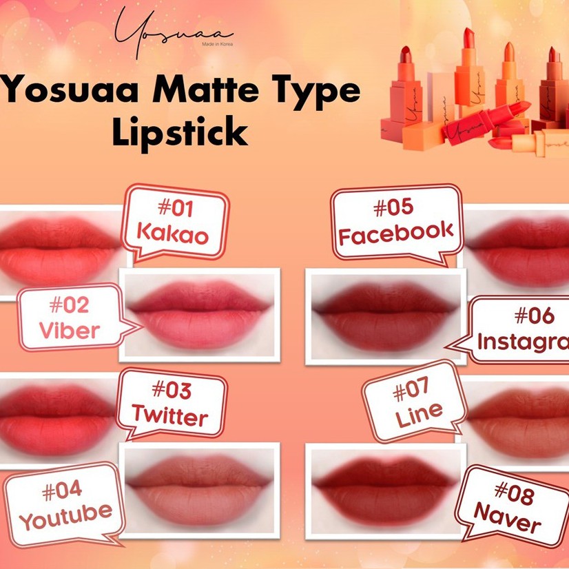 Son Lì Yosuaa Matte Type Lipstick