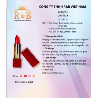 [XẢ KHO] Son môi Re Excell Hàn Quốc
