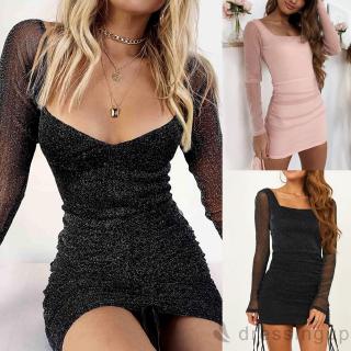 Đầm bó sát đính sequin lấp lánh thời trang quyến rũ dành cho nữ