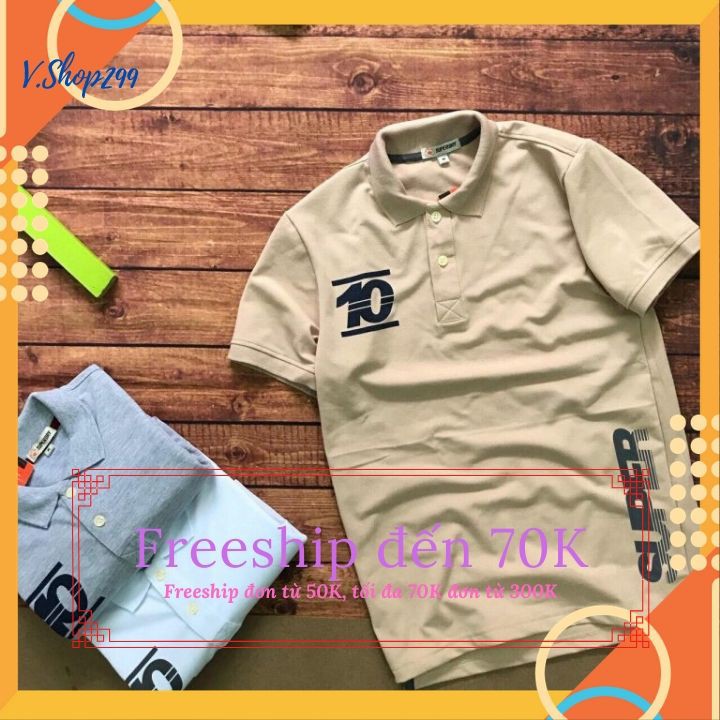 ÁO THUN NAM DRY SỐ 10 CỔ BẺ