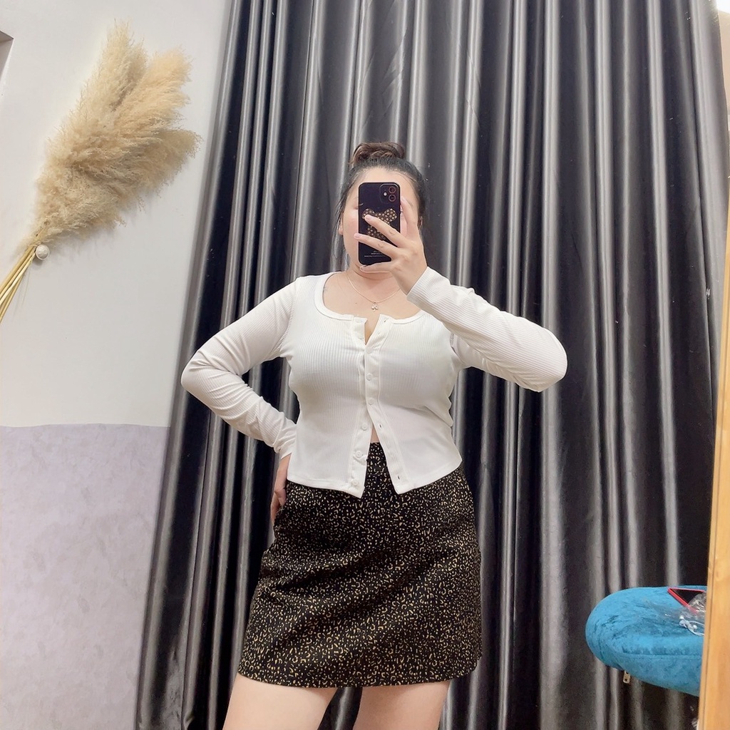 Áo Thun Nữ Tay Dài Bigsize(55kg đến 95kg), Áo Thun Kiểu Nữ Croptop Size Lớn Chất Thun Gân Ôm Tôn Dáng MÃ G15