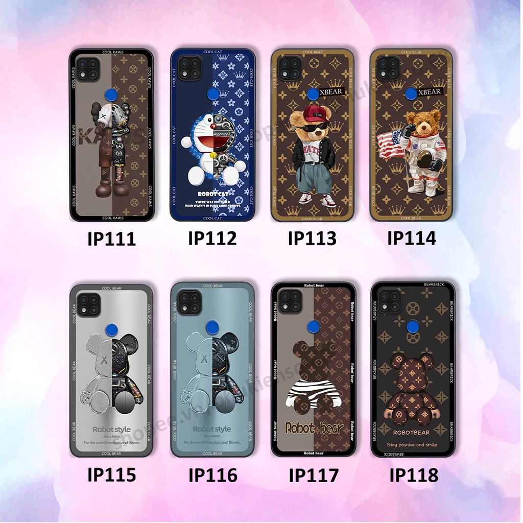 Ốp lưng điện thoại Xiaomi Redmi 9C in hình gấu bear, kaws, doremon thời trang, ốp lưng cao cấp chất lượng