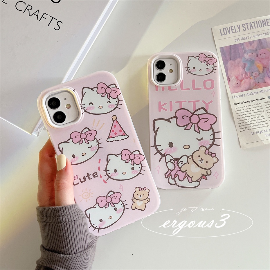 Ốp Điện Thoại In Hình Mèo Kitty Cho iPhone 13 12 11 Pro Max 8 7 Plus X XS Xr XS Max SE2020