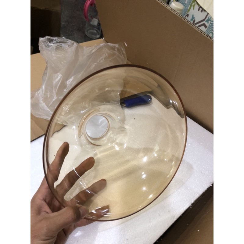 Đèn thả restro chao thuỷ tinh màu hổ phách cổ điển TH038 trang trí nhà cửa quán xá  Anteico Decor Lighting
